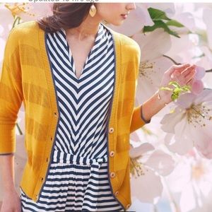Matilda Jane Women's Yellow/Gold Mustard Button Front Cardigan Size L